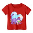 thumbnail image 1 of WOYY Big Girls Dinosaur T-Shirt Short Sleeve Round Neck T Shirt Summer Casual Tee Top, 1 of 3