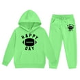 thumbnail image 1 of WOYY Big Girls Football Graphic Hoodie Sweatpants Tracksuit Casual Sweatsuit, Sizes 7-8, 1 of 3