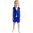 thumbnail image 1 of WOYY Big Girls Glitter Party Sleeveless Vest Shorts Set Sequins Outfits, Sizes 8-9, 1 of 3