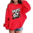 thumbnail image 1 of WOYY Big Girls Graphic Hoodie Fashion Active Hooded Sweatshirt Pullover, Sizes 9-10, 1 of 5