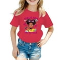 thumbnail image 1 of WOYY Big Girls Graphic T Shirt Cartoon Print Short Sleeve T-Shirt Summer Tee, Sizes 3-14, 1 of 3