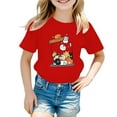 thumbnail image 1 of WOYY Big Girls Graphic T Shirt Cartoon Cat Print Short Sleeve T-Shirt Summer Casual Tshirt, 1 of 3