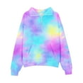 thumbnail image 1 of WOYY Big Girls Half Zip Tie Dyed Athletic Sweatshirt with Thumb Holes, Sizes 9-10, 1 of 3