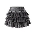 thumbnail image 1 of WOYY Big Girls Layered Skirt Woolen High Waisted A-Line Skirt, Sizes 1-14, 1 of 8