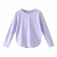 thumbnail image 1 of WOYY Big Girls Long Sleeve Sports Active T-Shirt Breathable Tee T Shirt, Sizes 5-16, 1 of 8