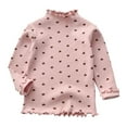 thumbnail image 1 of WOYY Big Girls Long Sleeve T-Shirt Hearts Print Stretch Thermal Shirt, Sizes 7-8, 1 of 7