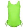 thumbnail image 1 of WOYY Big Girls One-Piece Swimsuit Solid Color Strap Beach Bathing Suit Swimwear, 1 of 5