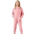 thumbnail image 1 of WOYY Big Girls Onesies Soft Hooded Jumpsuit Zipper One-Piece Romper, Sizes 9-10, 1 of 7