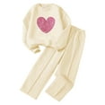 thumbnail image 1 of WOYY Big Girls Outfits Heart Print Sweatshirt Pants Tracksuit, Sizes 8-9, 1 of 8