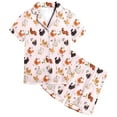 thumbnail image 1 of WOYY Big Girls Pajamas Satin Short Sleeve Top + Shorts Sleepwear for Children,2-Piece,Sizes 2-13T, 1 of 3