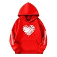 thumbnail image 1 of WOYY Big Girls Pullover Hoodie Casual Hooded Sweatshirt with Baseball Print, 1 of 3