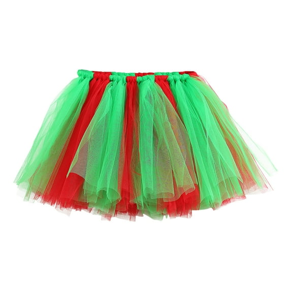 WOYY Big Girls Carnival Tutu Skirt Rainbow Ballet Dance Tulle Skirt for Kids, Sizes 8-10