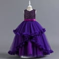 thumbnail image 1 of WOYY Big Girls Sequins Birthday Wedding Party Dress Princess Pageant Gown, Sizes 4-12, 1 of 3