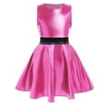 thumbnail image 1 of WOYY Big Girls Shiny Metallic Sleeveless Dress Dance Performance Party Flared Dress, Sizes 9-10, 1 of 3