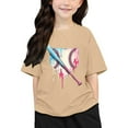 thumbnail image 1 of WOYY Big Girls Short Sleeve Graphic Tee Casual Active Crewneck T-Shirt, Sizes 3-13, 1 of 5