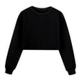 thumbnail image 1 of WOYY Big Girls Solid Sport Sweatshirt Crewneck Pullover Top Casual Unisex Loose Sweatshirts, 1 of 5