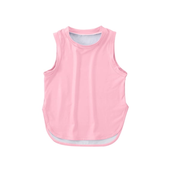 WOYY Big Girls Summer Athletic Tank Top Quick Drying Active Sleeveless Tops, Sizes 2-10