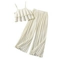 thumbnail image 1 of WOYY Big Girls Summer Outfits Sleeveless Ruffle Camisole & Pleated Pants, Sizes 9-10Y, 1 of 4