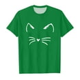 thumbnail image 1 of WOYY Big Girls T Shirt Cute Cat Print Short Sleeve Round Neck T-Shirt Tee, Sizes 3-12, 1 of 4