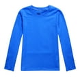 thumbnail image 1 of WOYY Big Girls T-Shirt Solid Long Sleeve T Shirt Kids Casual Basic Tshirt Undershirt, 1 of 3