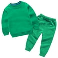 thumbnail image 1 of WOYY Boy Girl Outfits Solid Casual Pullover Sweatshirt Pants Set, Sizes 1-16, 1 of 3