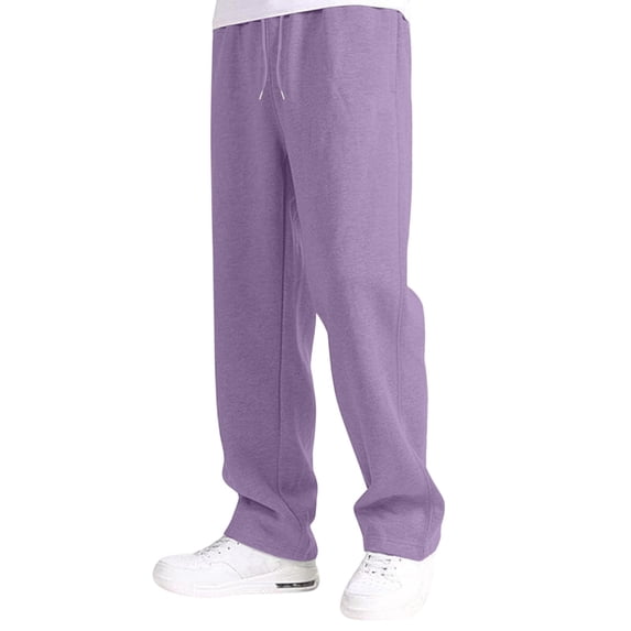 WOYY Boy's Athletic Sweatpants Straight Leg Open Bottom Joggers Sweat Pants, Sizes 5-16
