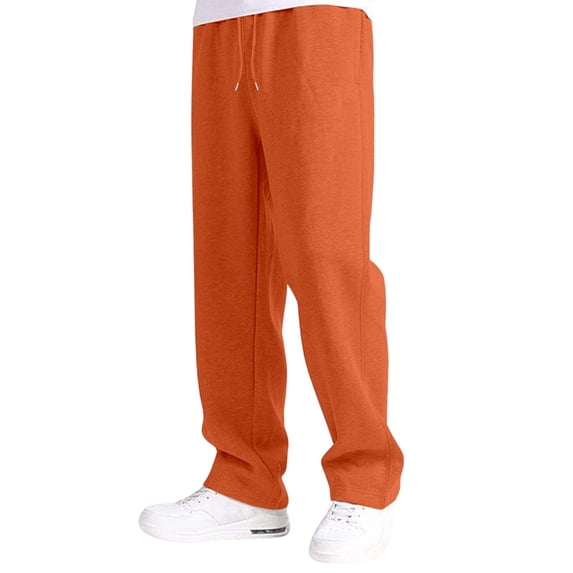 WOYY Boy's Athletic Sweatpants Straight Leg Open Bottom Joggers Sweat Pants, Sizes 5-16
