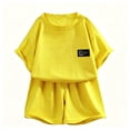 thumbnail image 1 of WOYY Boy's Casual Outfits Summer Breathable Short Sleeve T Shirt Shorts Set, Sizes 3-12, 1 of 3
