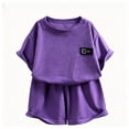thumbnail image 1 of WOYY Boy's Casual Outfits Summer Breathable Short Sleeve T Shirt Shorts Set, Sizes 3-12, 1 of 3
