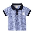 thumbnail image 1 of WOYY Boy's Polo Shirt Dinosaur Prints Short Sleeve T Shirt Casual Soft Tshirt, 1 of 8