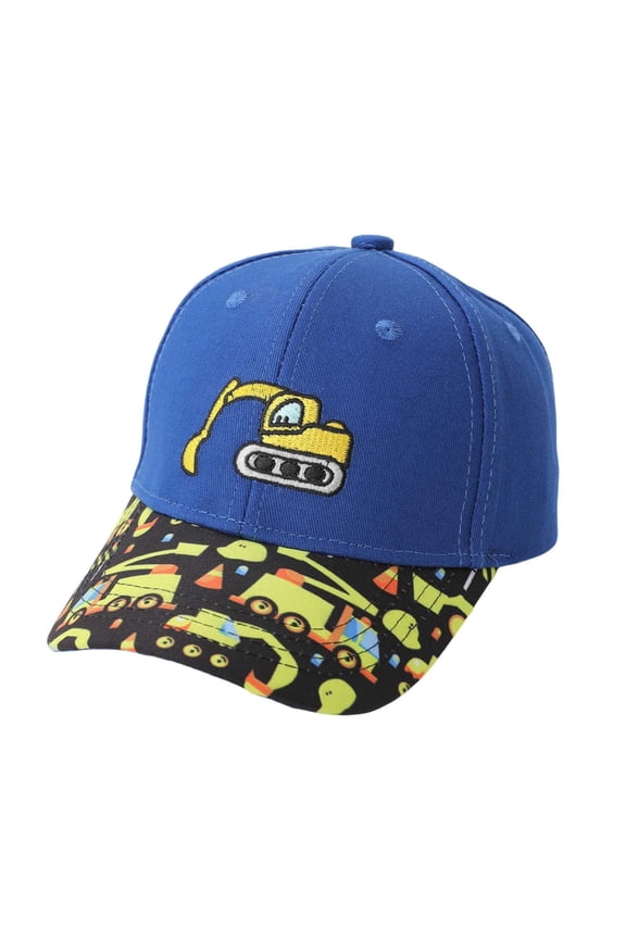 Boys Baseball Cap Excavator Embroidery Adjustable Snapback Hat Kids Cartoon Sun Hat