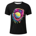 thumbnail image 1 of WOYY Boys Baseball Graphic T-Shirt Casual Sports Crew Neck Short Sleeve Tshirt, Black, Sizes 2-13, 1 of 3