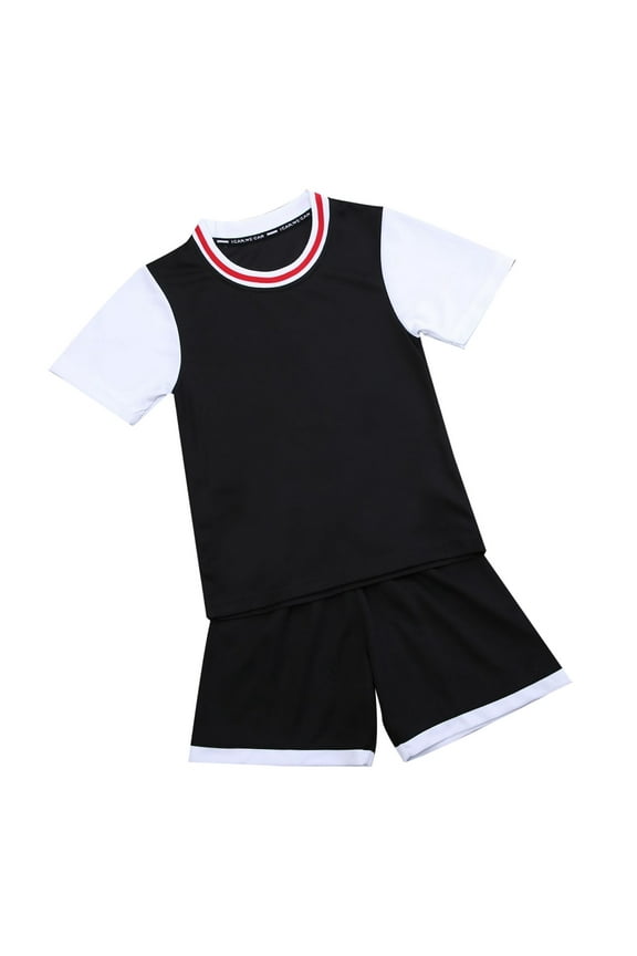 Boys Basketball Tracksuit Quick Dry Short Sleeve T Shirt Shorts Outfits, Sizes 13-14
