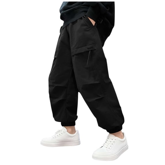 WOYY Boys Cargo Pants Casual Athletic Joggers Fashion Kids Sweatpants, Sizes 4-5T