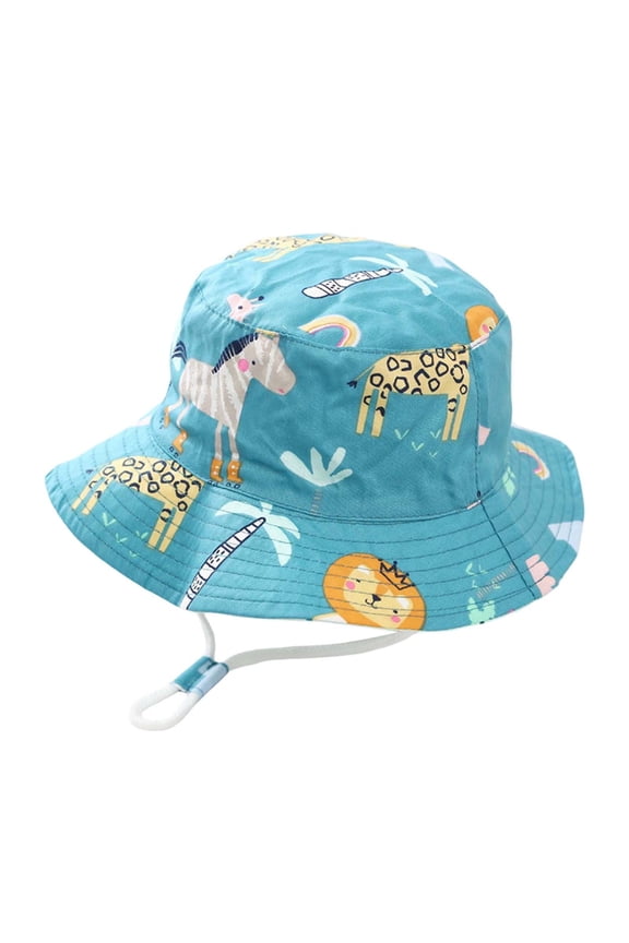 Boys Cartoon Print UPF 50+ Bucket Hat Breathable Sun Protection Sun Hat for Kids