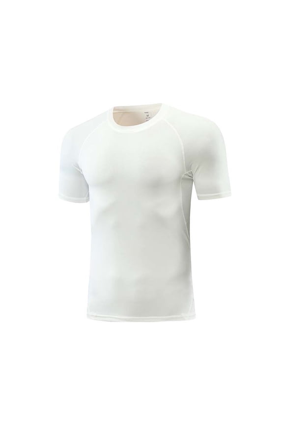 Boys Compression Shirt Athletic Performance Top Breathable Sports T-Shirt, Sizes 5-7