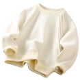 thumbnail image 1 of WOYY Boys Crewneck Sweatshirt Casual Solid Color Loose Fit Pullover for Kids, Sizes 3-16, 1 of 2