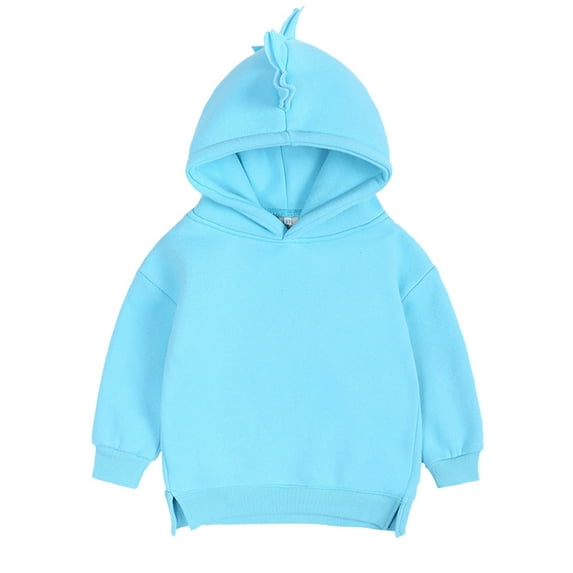 WOYY Boys Cute Dinosaur Hoodie Solid Casual Pullover Hooded Sweatshirt
