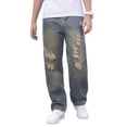 thumbnail image 1 of WOYY Boys Distressed Ripped Jeans Stylish Straight Leg Denim Pants, Sizes 9-10, 1 of 5