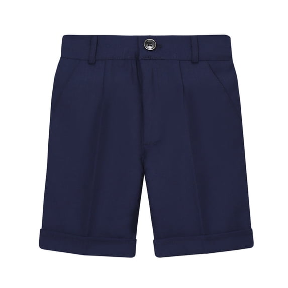 WOYY Boys Formal Dress Shorts School Uniform Flat Front Stretch Tailored Shorts