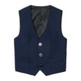 thumbnail image 1 of WOYY Boys Formal Suit Vest Solid Wedding Party Button Down Waistcoat, Sizes 2-16, 1 of 2