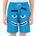 thumbnail image 1 of WOYY Boys Funny Graphic Beach Shorts Casual Elastic Waist Drawstring Shorts, Sizes 2-14, 1 of 3