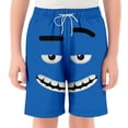 thumbnail image 1 of WOYY Boys Funny Graphic Beach Shorts Casual Elastic Waist Drawstring Shorts, Sizes 2-14, 1 of 3