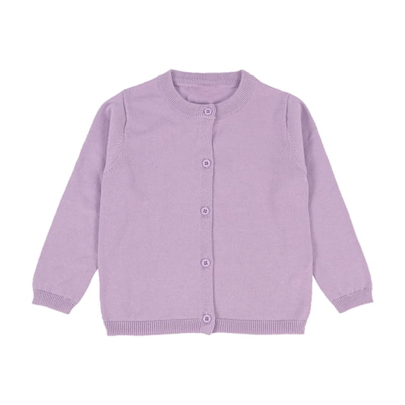 WOYY Boys Girls Cardigan Sweater Solid Button Front Knitwear Sweatshirt, Sizes 6-7