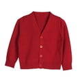 thumbnail image 1 of WOYY Boys Girls Cardigan Sweater V Neck Knit Coat Solid Long Sleeve Jacket, Sizes 12-18M, 1 of 2
