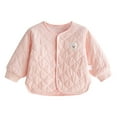 thumbnail image 1 of WOYY Boys Girls Lightweight Down Coat Fall Winter Button Front Quilted Jacket, Sizes 6-12M, 1 of 2