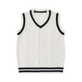 thumbnail image 1 of WOYY Boys Girls V Neck Vest Sweater Sleeveless Pullover Varsity Knit Vest, Sizes 6-7, 1 of 3