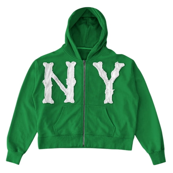 WOYY Boys Girls Zip Up Jacket Y2K Hooded Sweatshirt Casual Activewear Hoodie Streetwear