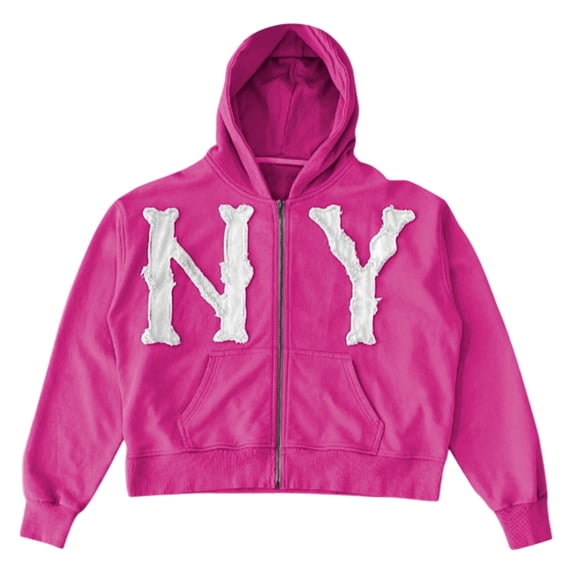 WOYY Boys Girls Zip Up Jacket Y2K Hooded Sweatshirt Casual Activewear Hoodie Streetwear