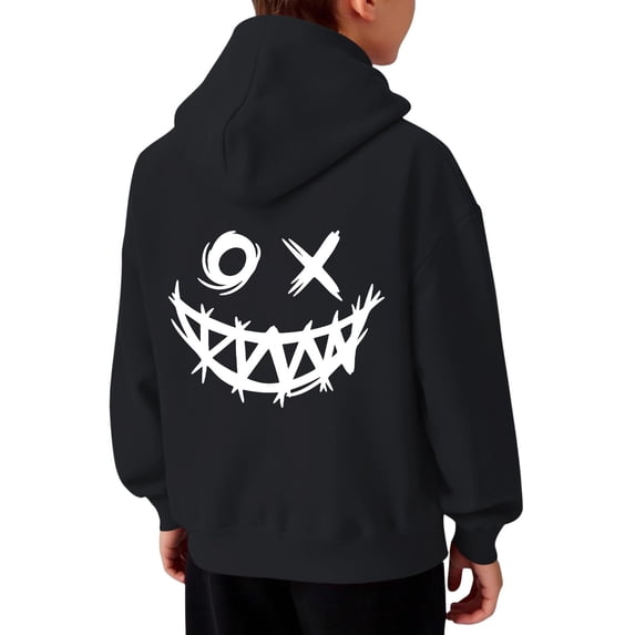WOYY Boys Graphic Hoodie Fashion Long Sleeve Pullover Hooded Sweatshirt, Size 1-14